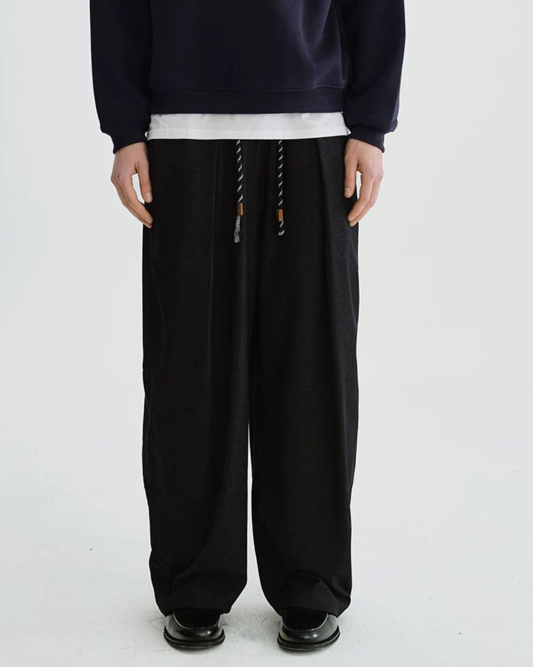 Drawstring Relaxed Tucked Pants　WP099