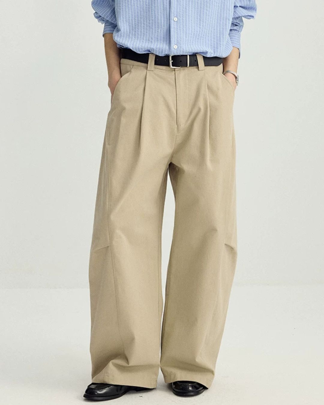 Washed Cotton Side-tuck Pants　WP100