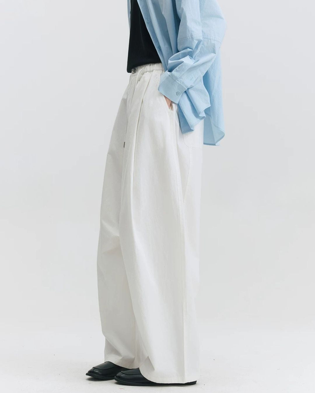 Cotton Gathered Wide Pants　WP106