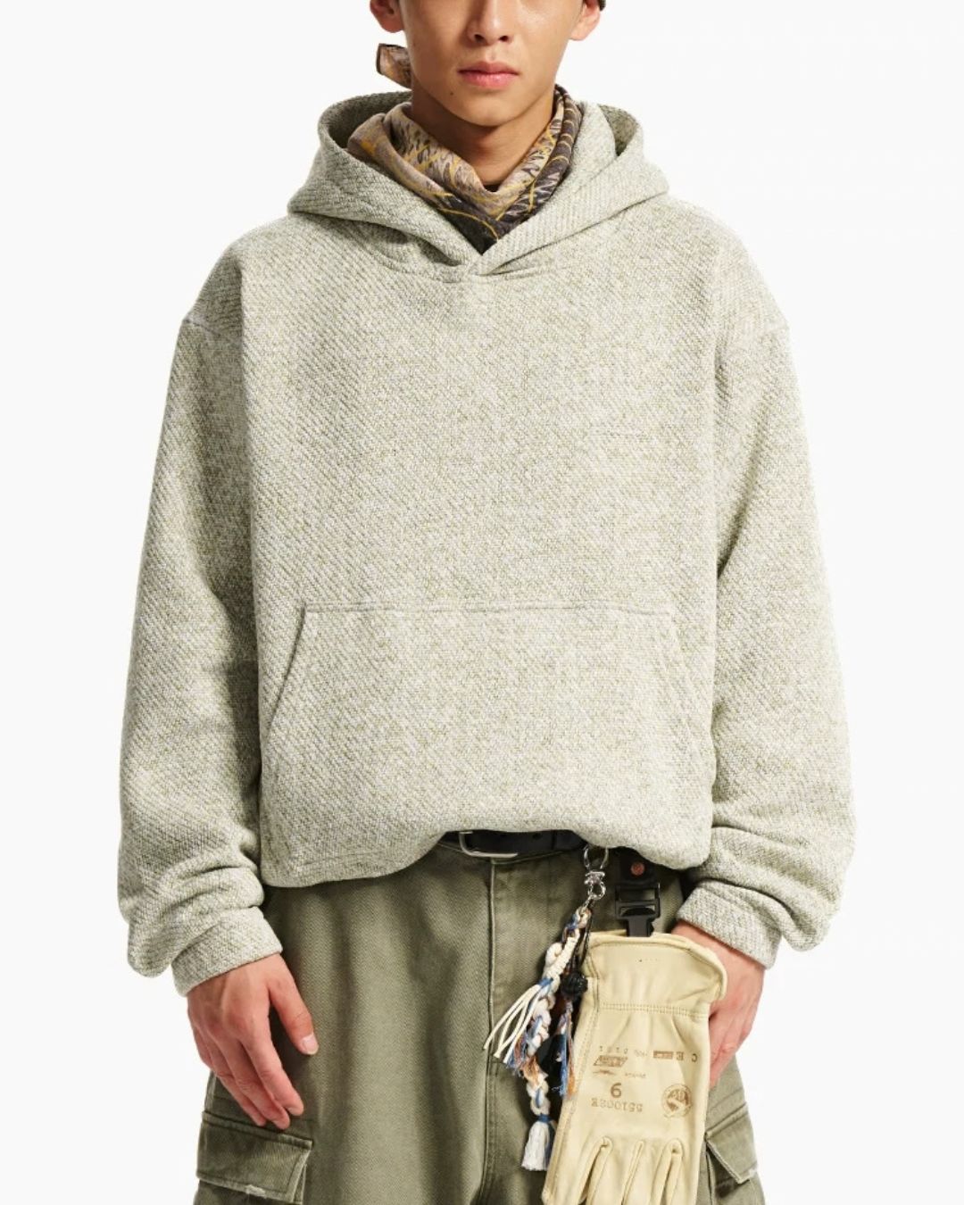 Textured Pullover Hoodie　HD084