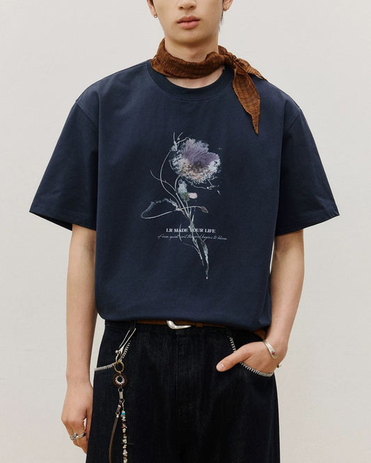 Sorona Flower Print T-Shirt　ST199