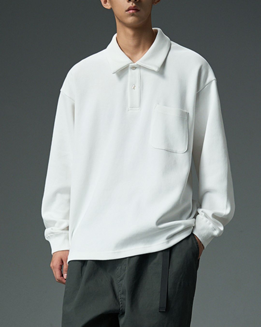 Basic Relaxed Polo Shirt　LS087