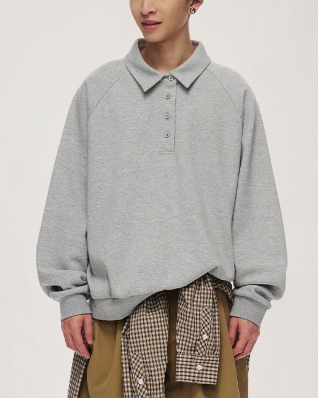 Relaxed Polo Sweatshirt　LS098