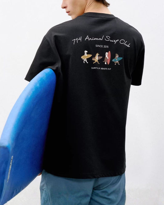 Animal Surfing Print T-shirt　ST173