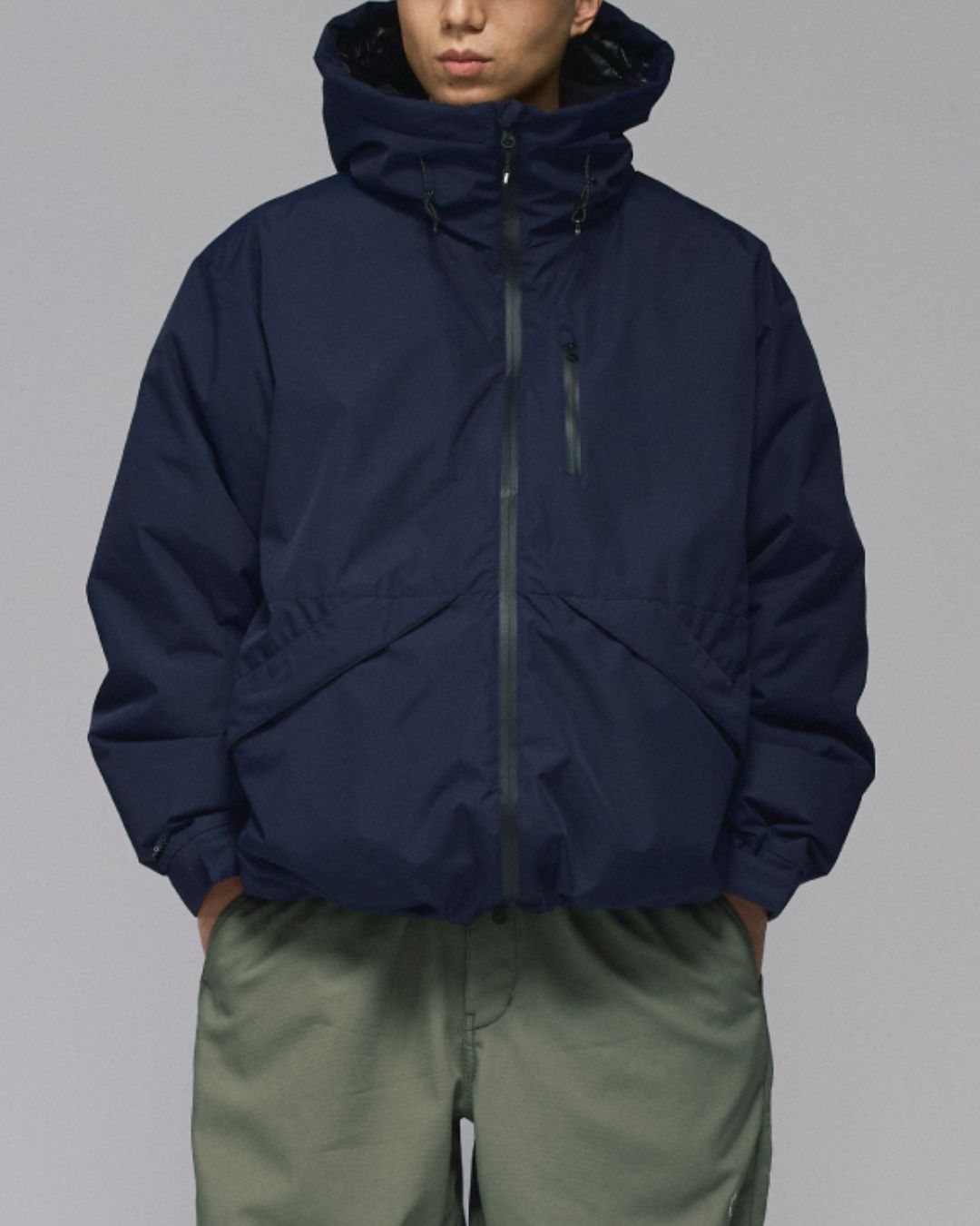 Hooded White Goose Down Jacket　DW021