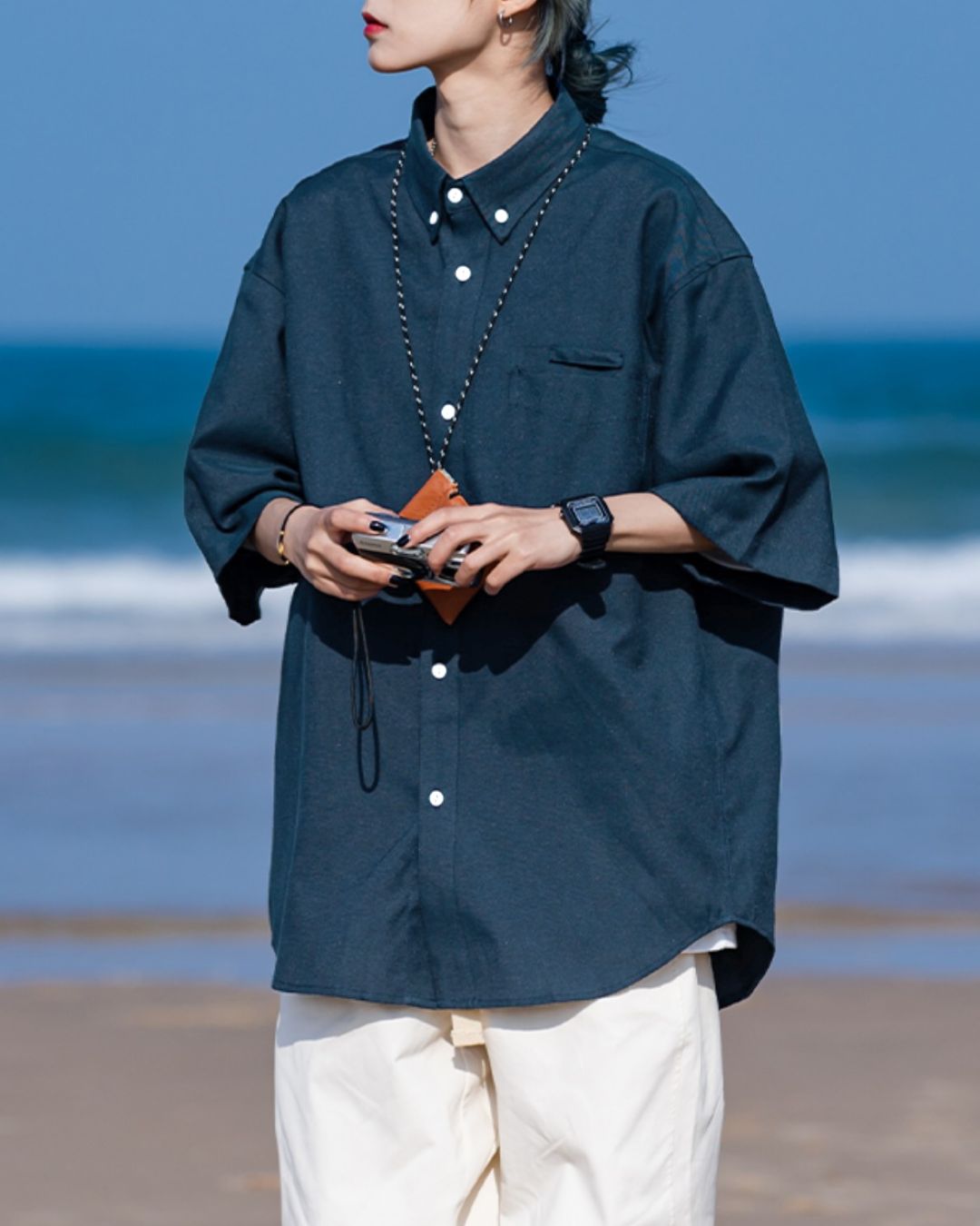 Button-Down Short Sleeve Shirt　SS013