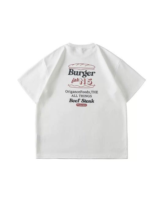 Burger Print T-shirt　ST123