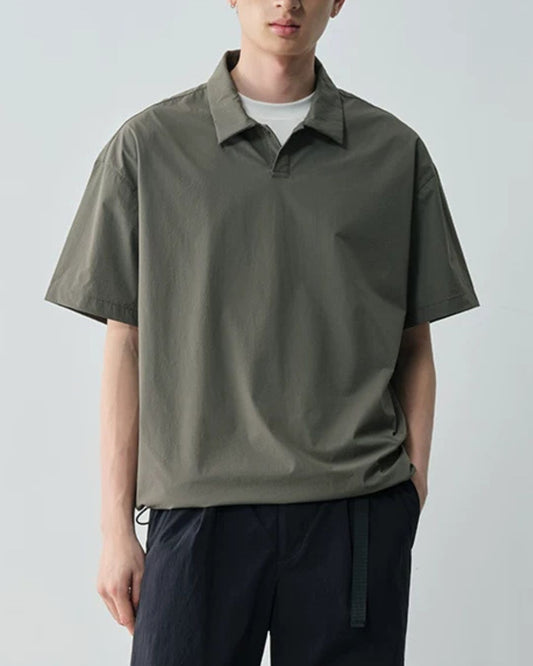 Nylon Drawstring Polo Shirt　SS084