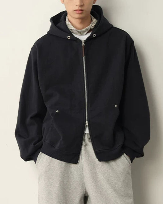 Double Zip Heavy Hoodie　HD087