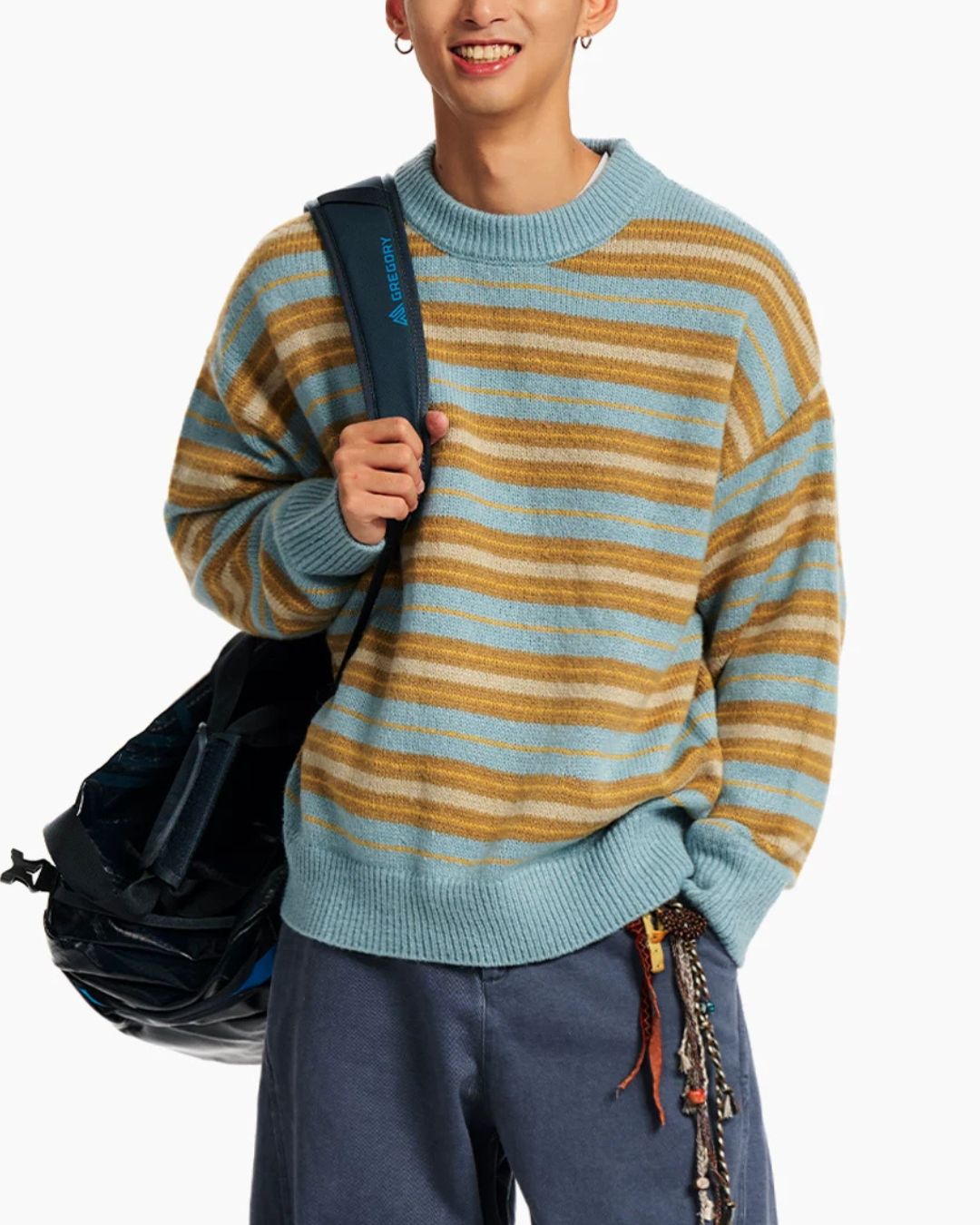 Retro Stripe Crewneck Knit　KN060