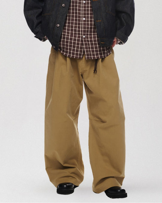 Tuck Wide Curved Pants　WP084