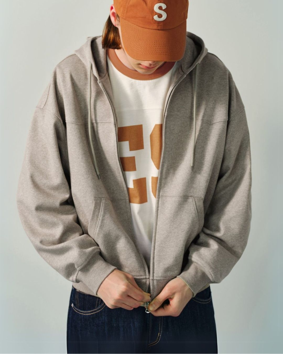 Double Zip-up Hoodie　HD069