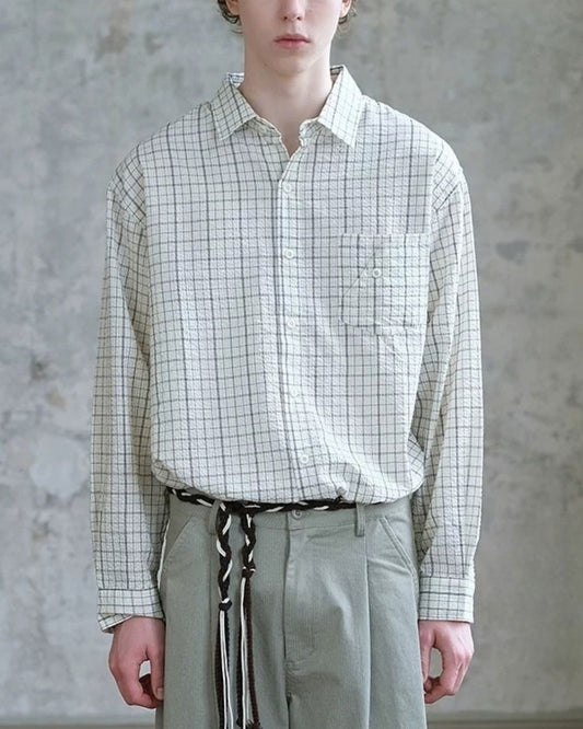 Textured Check Shirt　LS113