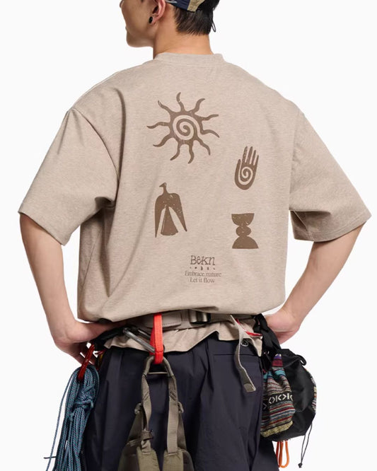 Retro Print Quick-dry T-shirt　ST179
