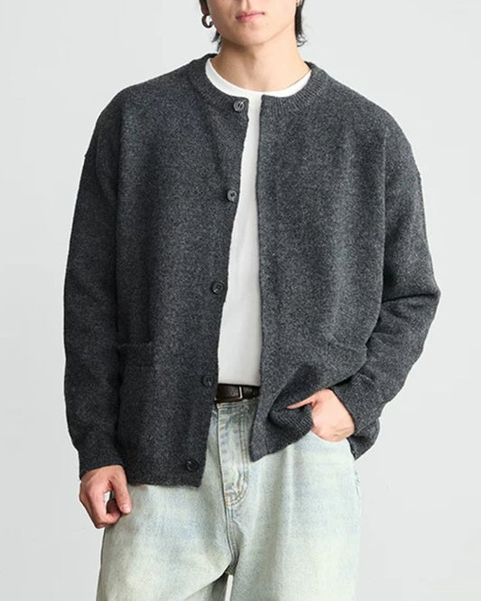 Brushed Crewneck Cardigan　KN059