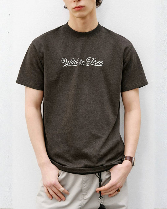 Textured Logo Crew Neck T-Shirt　ST188