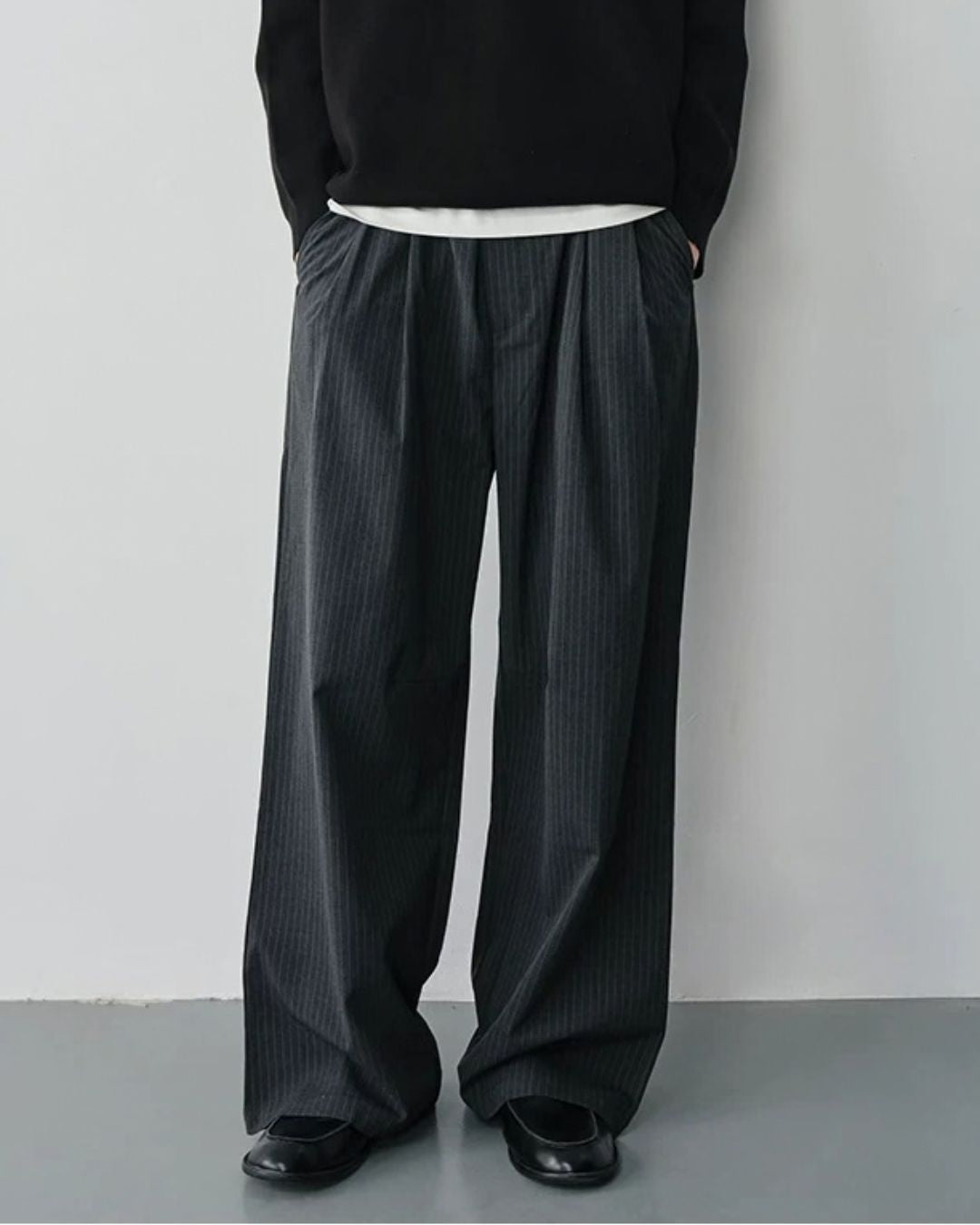 Pinstripe Wide Slacks　SL005