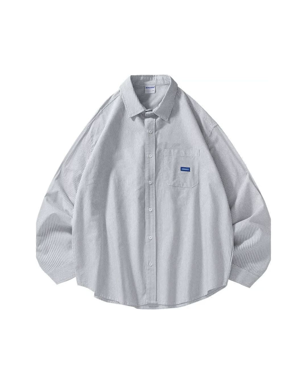 【10日以内お届け】Casual Striped Shirt　LS047