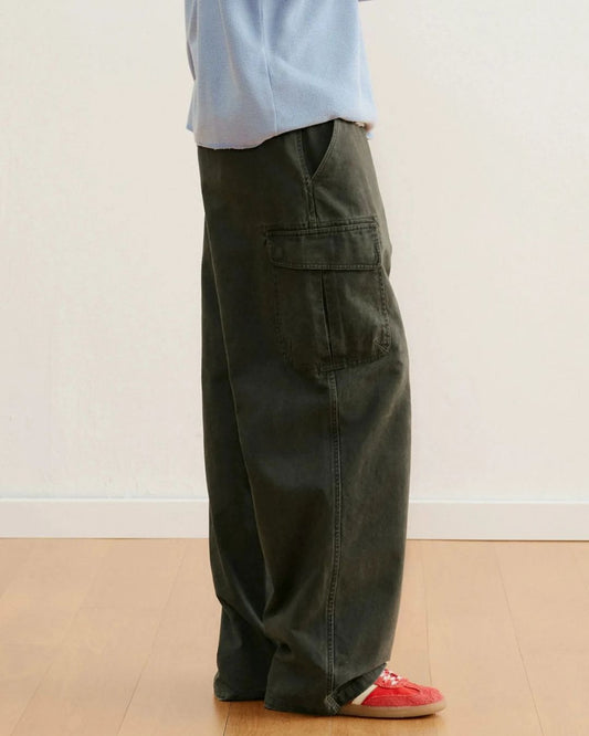Washed Cargo Wide Pants　CP063