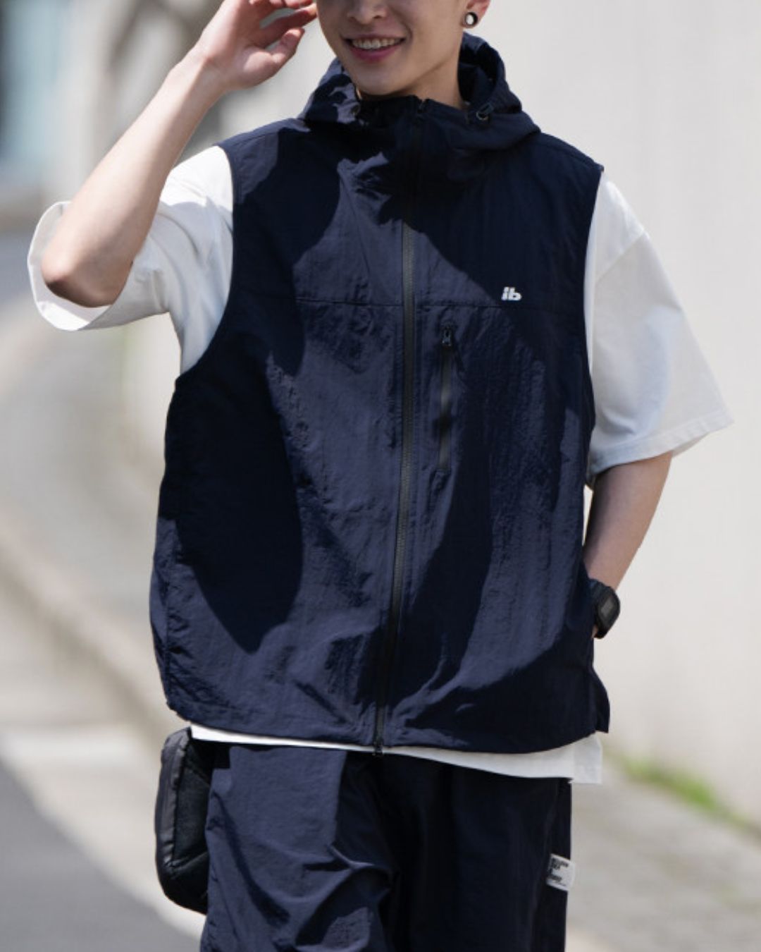 【10日以内お届け】Casual Hooded Vest　VT016