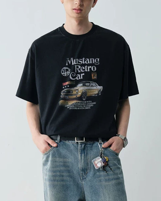 Vintage Print Relaxed T-shirt　ST191