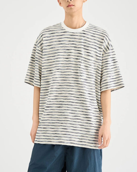 Faded Border Print T-shirt　ST186