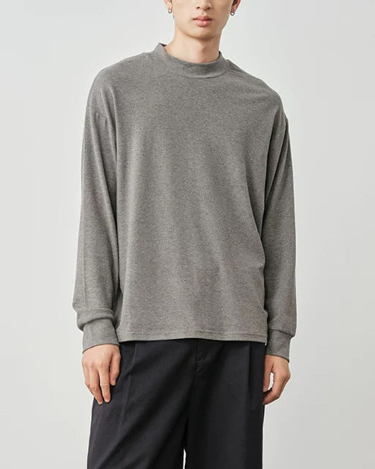 Mock Neck Long Sleeve T-Shirt　LT096