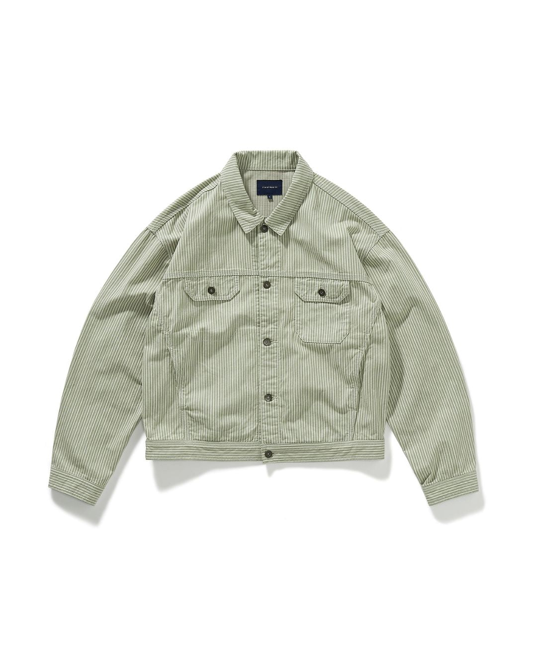 Green Striped Work Jacket　JK220