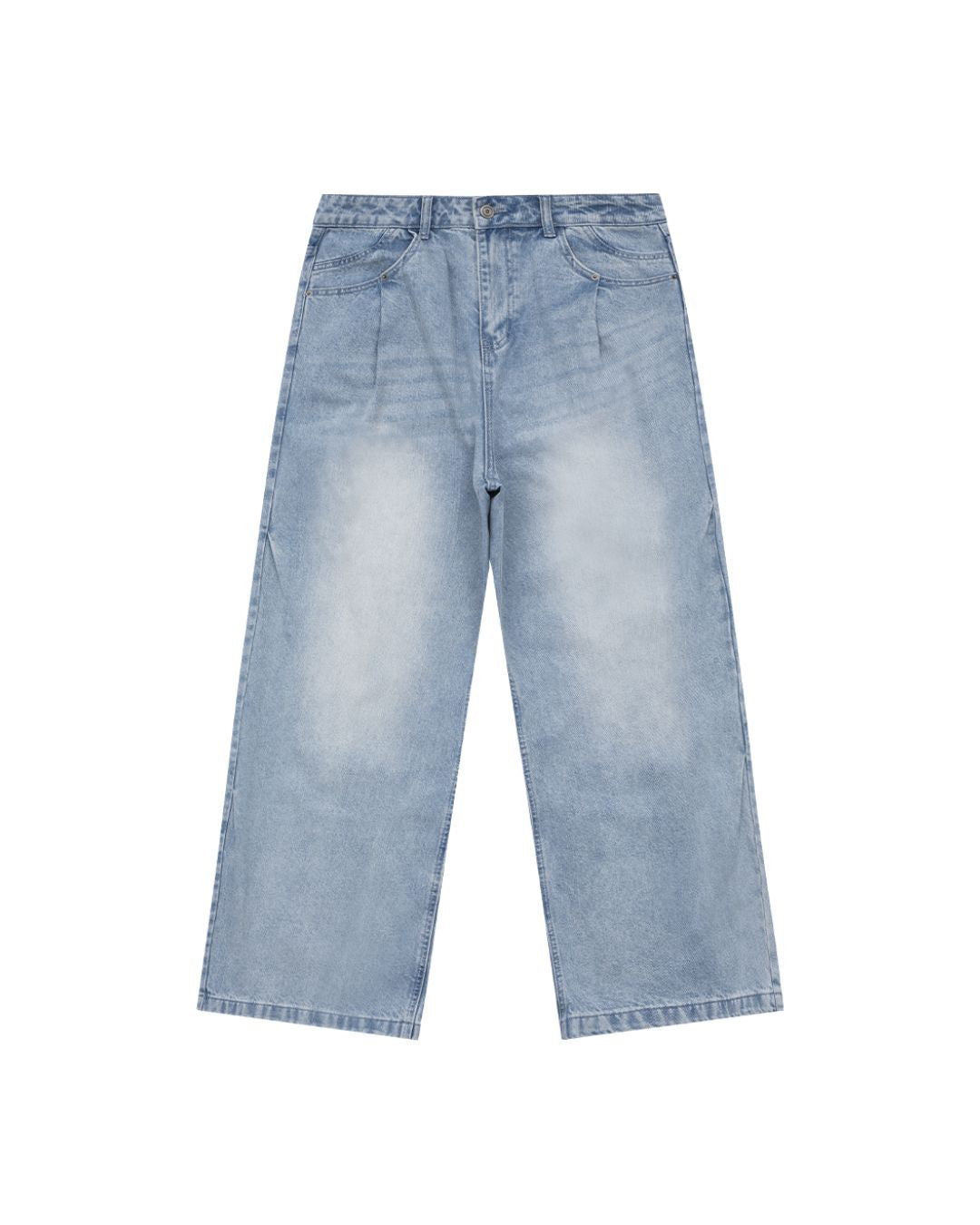 Washed Blue Wide Denim Pants　DP048