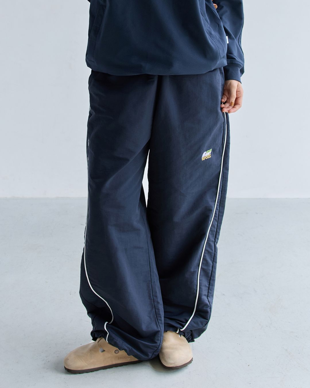 Side Line Drawstring Wide Pants　WP087