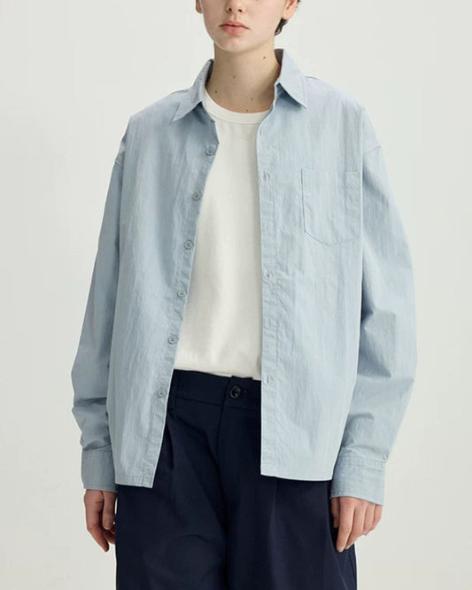 Light Blue Short-length Shirt　LS106
