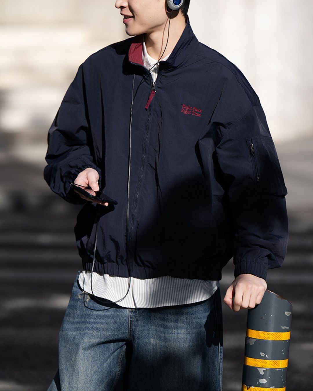 【10日以内お届け】Arm Pocket Nylon Jacket　JK249