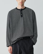 Fine Stripe Henley T-Shirt　LT091