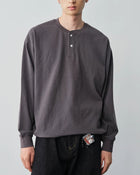 Waffle Henley Long-Sleeve T-Shirt　LT085