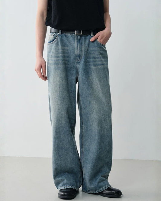 Vintage Washed Wide Jeans　DP061