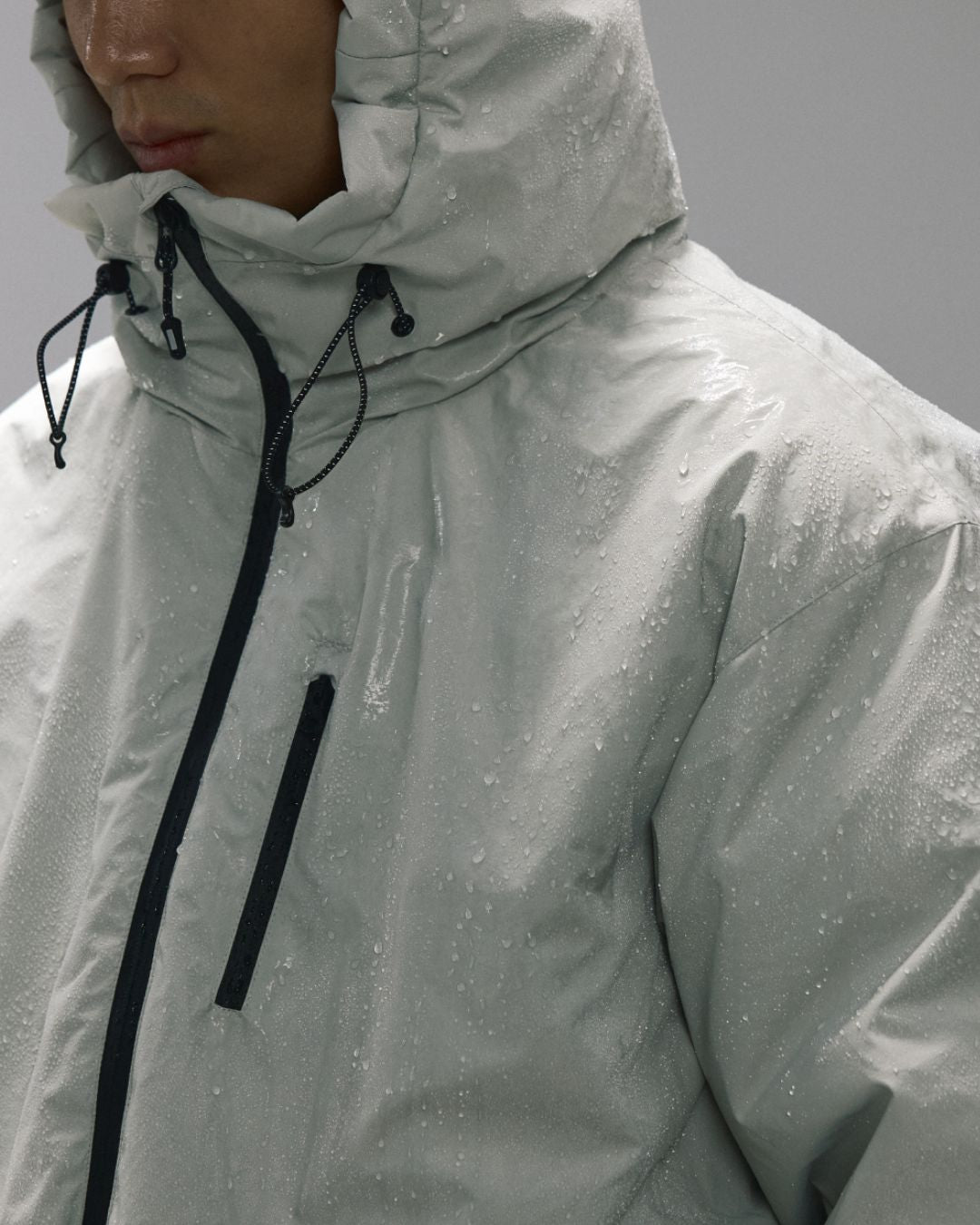 Hooded White Goose Down Jacket　DW021
