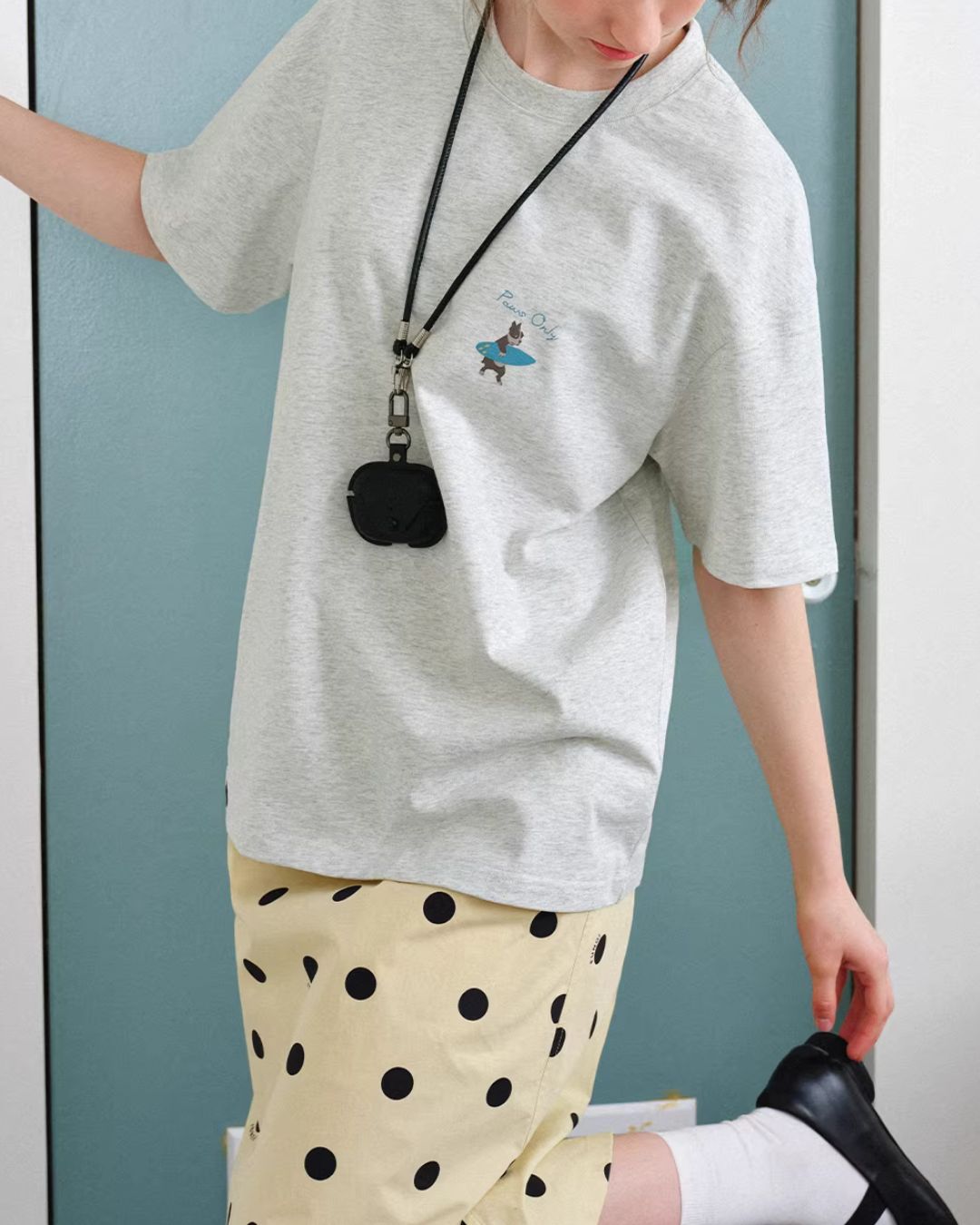 Animal Surfing Print T-shirt　ST173