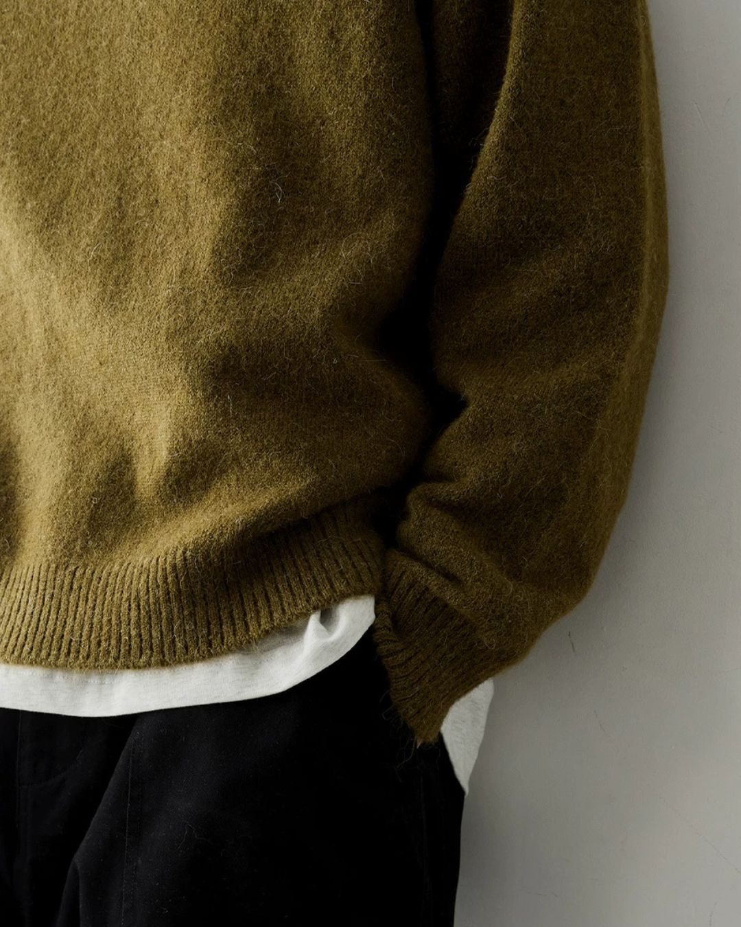 Alpaca Blend Polo Knit　KN058