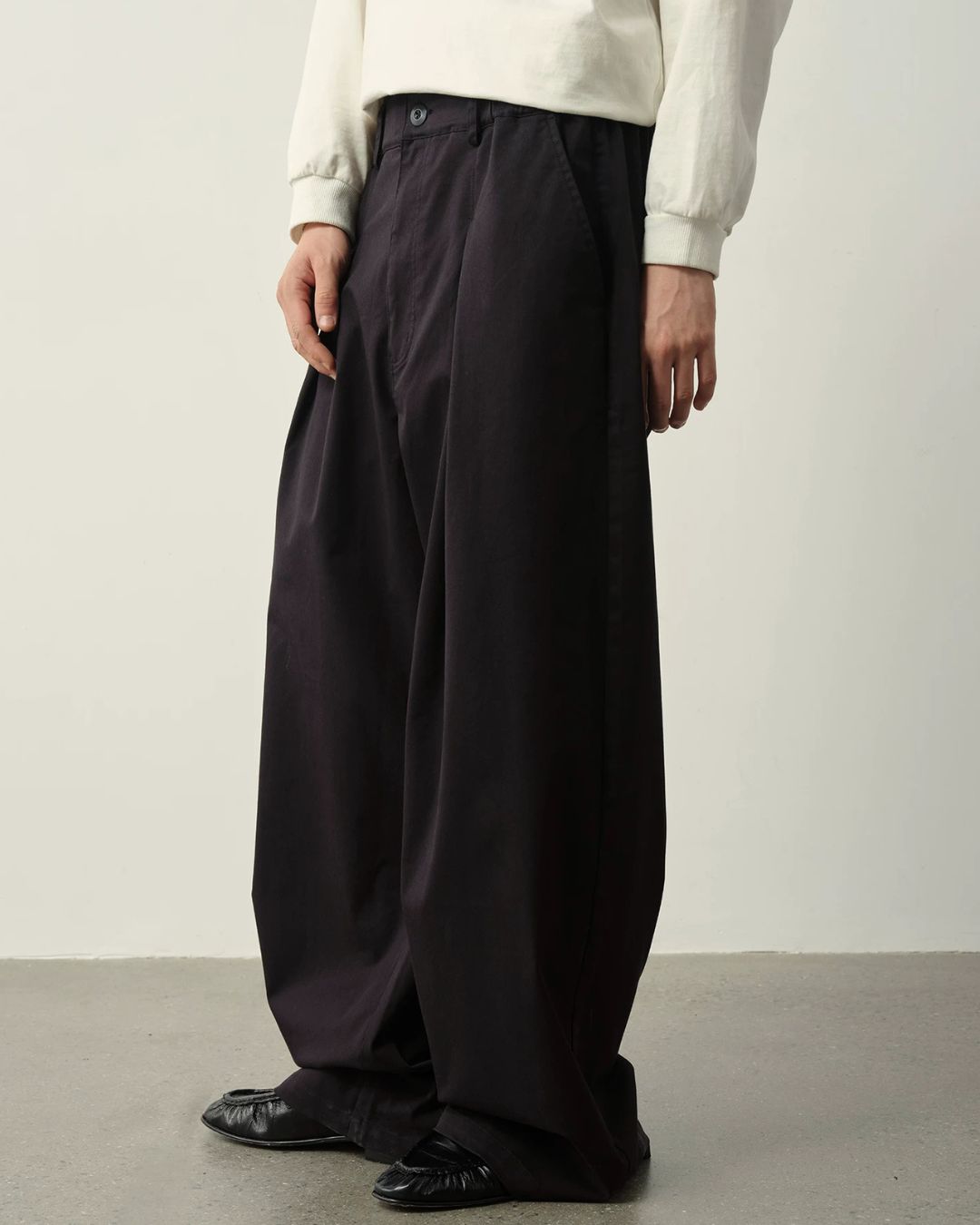 Wide Tuck A-Line Pants　WP114