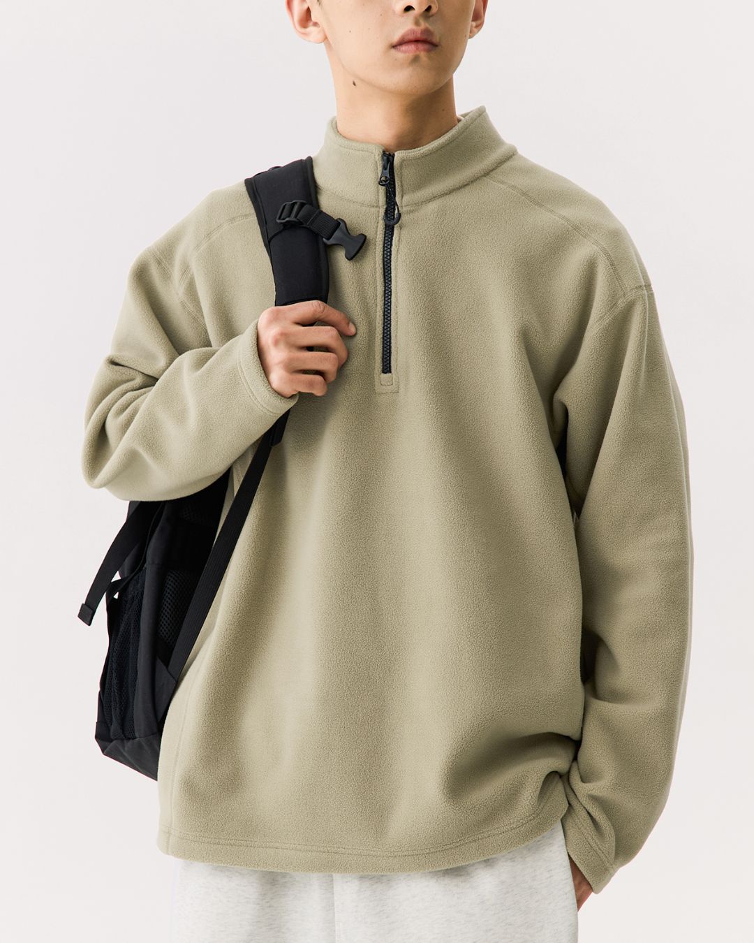 Fleece Half-zip Sweat　SW095