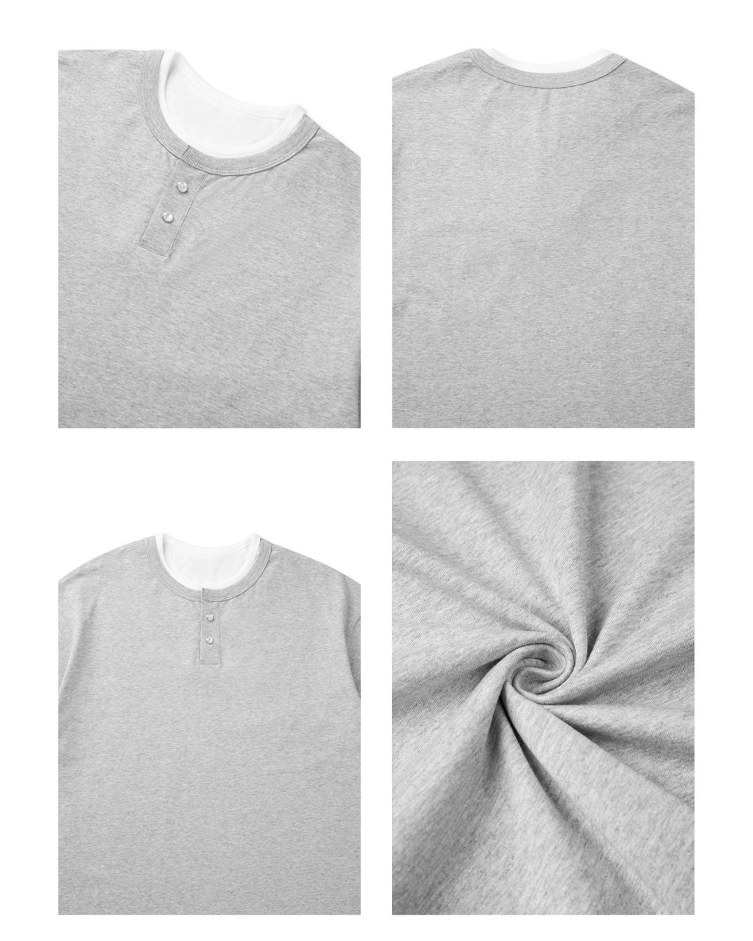 Relaxed Dry Henley Neck T-Shirt　ST222