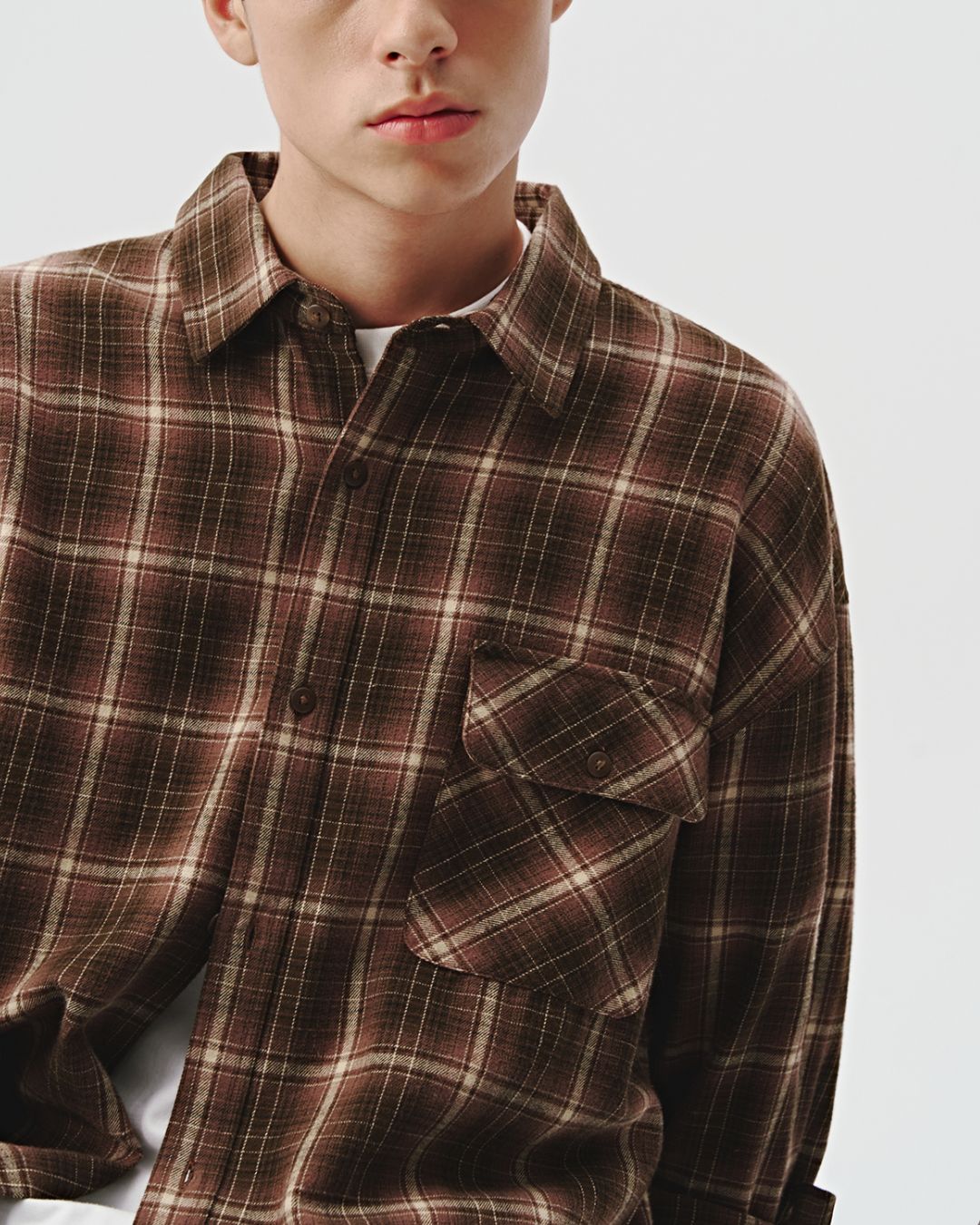 Retro Check Long Sleeve Shirt　LS076