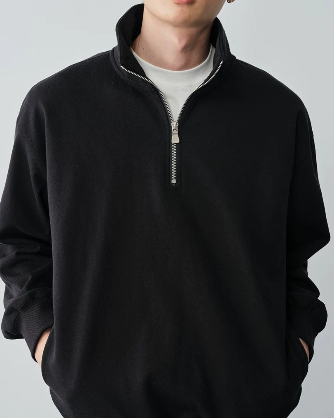 Relaxed Half Zip Sweat　SW098