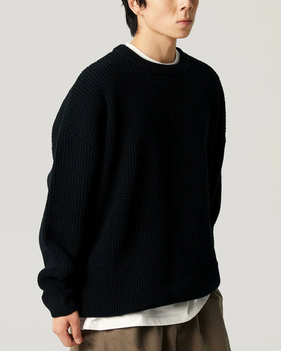 Waffle Crewneck Knit　KN057