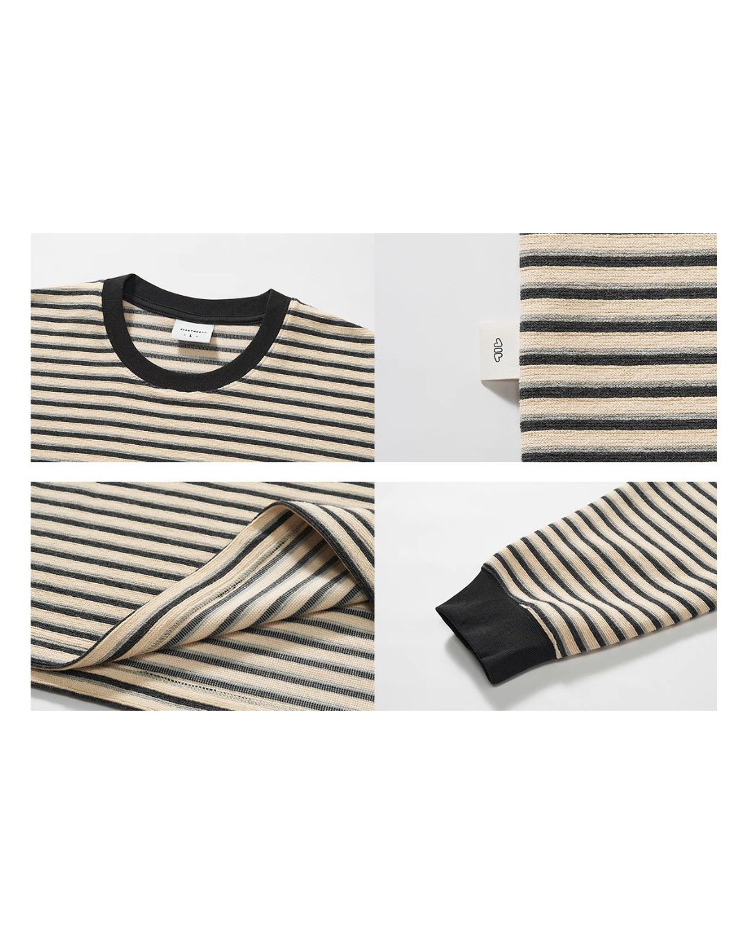 Terry Stripe Long Sleeve T-shirt　LT063