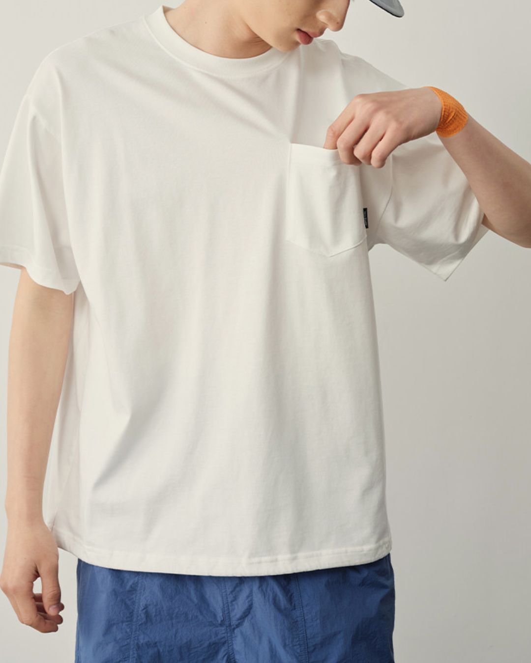 Pocket Drawstring Cool T-shirt　ST183