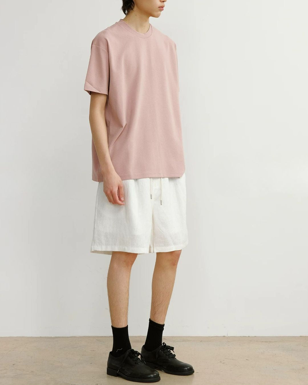 Natural Linen Drawstring Shorts　SP074