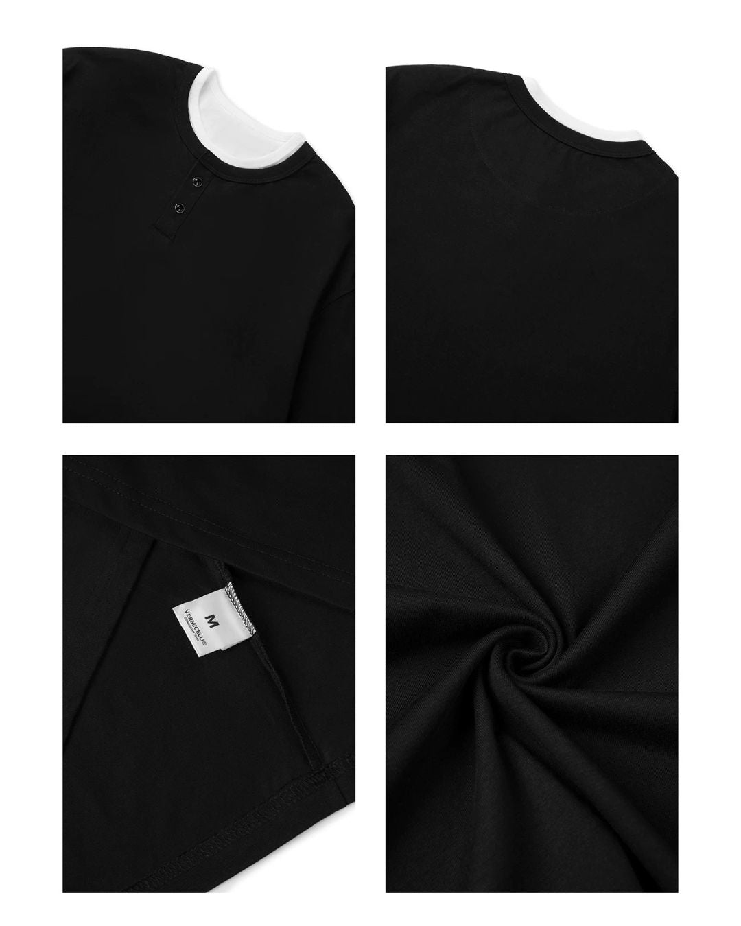 Relaxed Dry Henley Neck T-Shirt　ST222