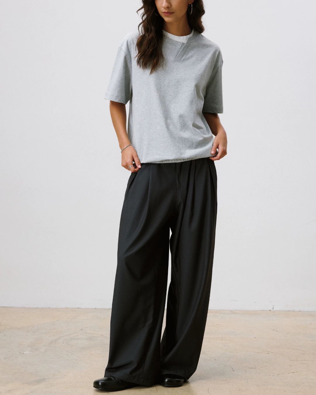 Asymmetrical Fake Layered T-shirt　ST217