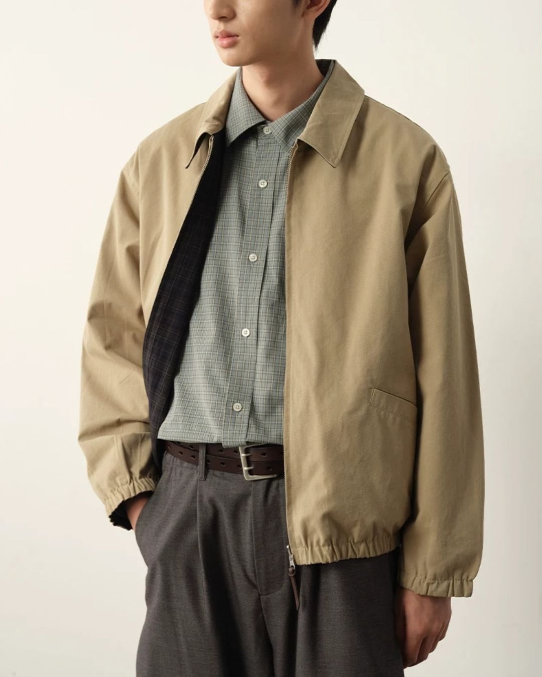 Reversible Check Zip Jacket　JK259